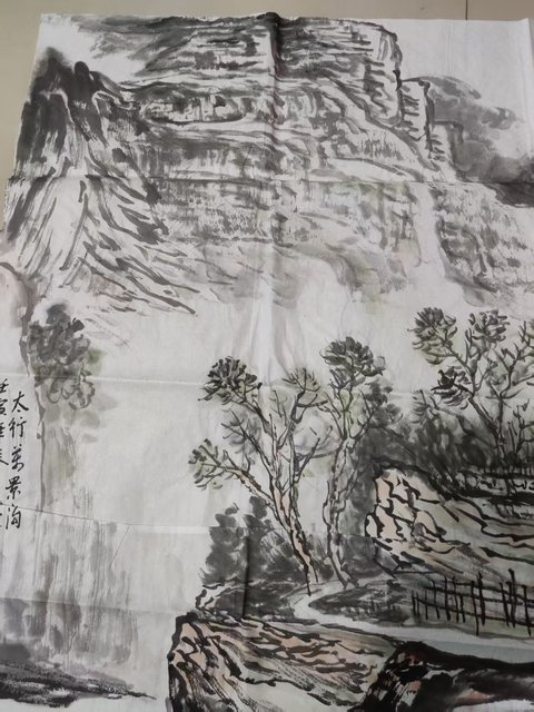 古玩字畫已故名家劉發(fā)魁 太行萬景溝拍賣，當前價格1元