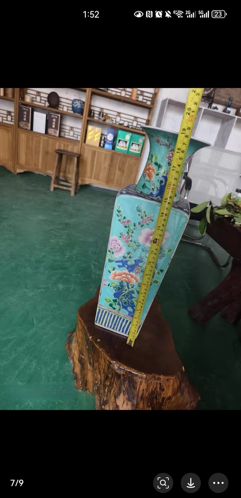 古玩陶瓷天圓地方棒槌瓶真品鑒賞圖