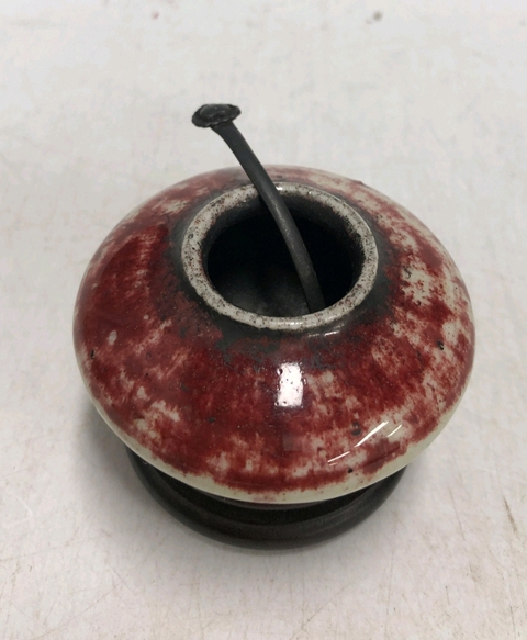 古玩陶瓷清中晚·郎紅窯變水盂拍賣,當前價格12000元