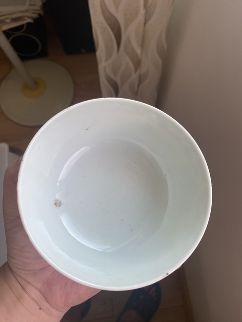 古玩陶瓷青花五福捧壽圖墩式碗真品鑒賞圖