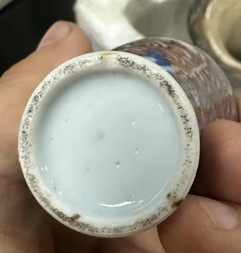 古玩陶瓷青花釉里紅海八怪鼻煙壺真品鑒賞圖