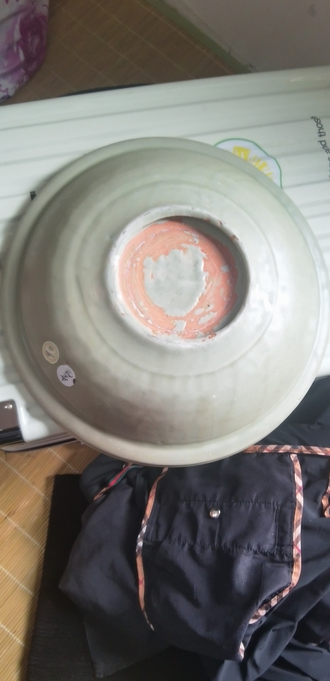 古玩陶瓷元代龍泉窯青釉盤真品鑒賞圖