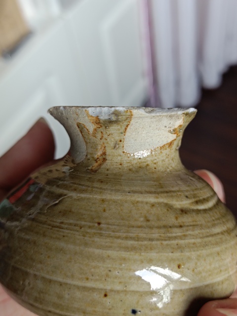 古玩陶瓷【周末放漏拍】龍泉黃釉油燈拍賣,當前價格388元