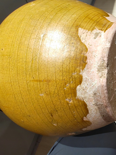 古玩陶瓷黃釉萬年罐真品鑒賞圖