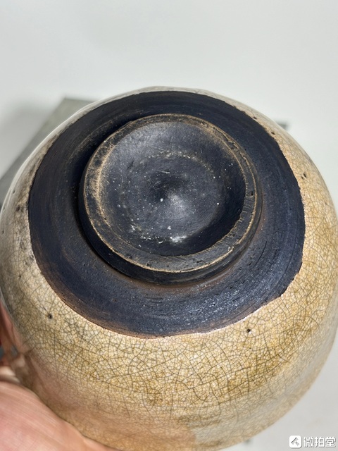 古玩陶瓷漳州窯仿哥釉碗真品鑒賞圖