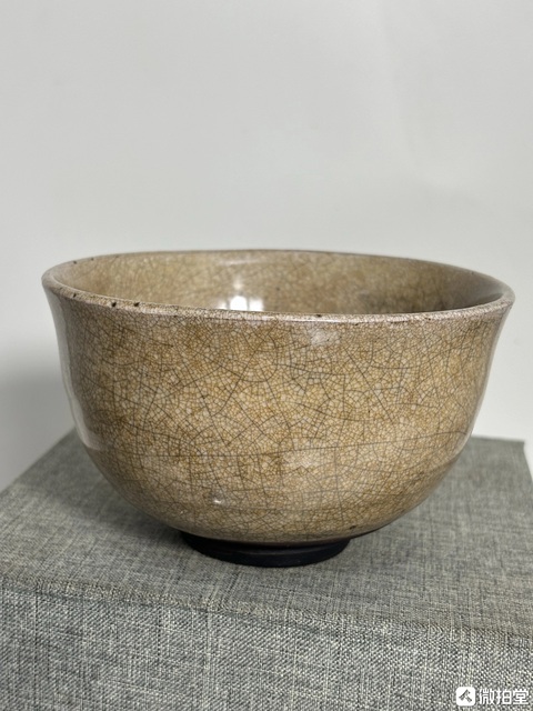 古玩陶瓷漳州窯仿哥釉碗真品鑒賞圖