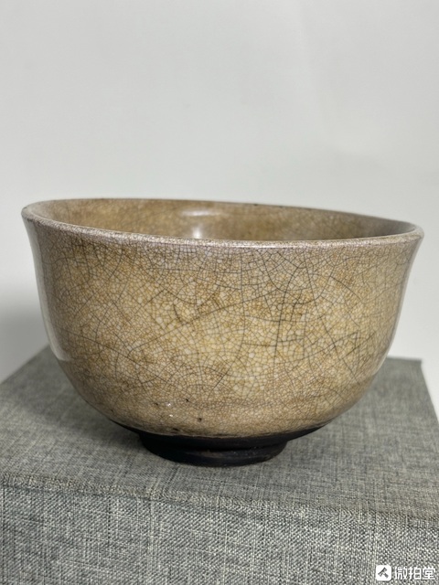古玩陶瓷漳州窯仿哥釉碗真品鑒賞圖