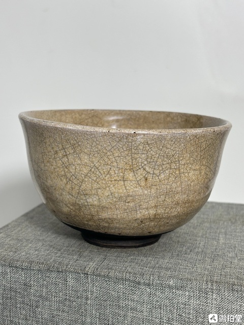 古玩陶瓷漳州窯仿哥釉碗真品鑒賞圖