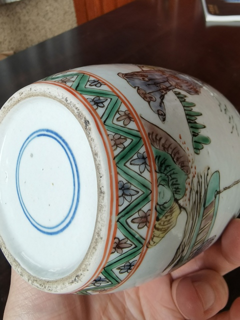 古玩陶瓷五彩人物故事罐真品鑒賞圖