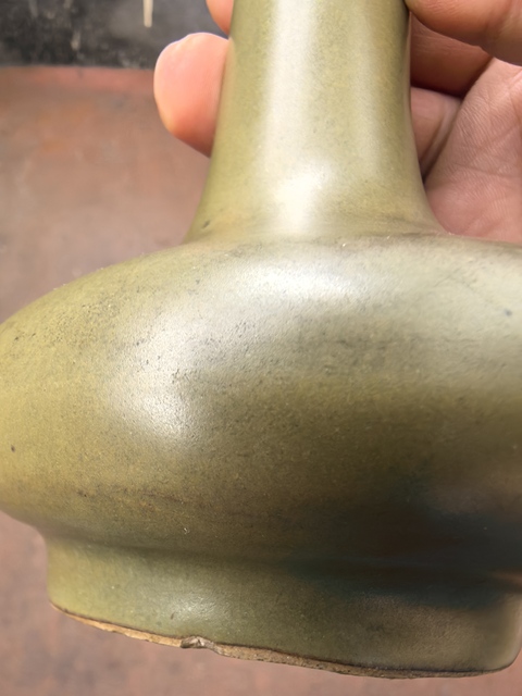 古玩陶瓷茶葉末釉荸薺瓶真品鑒賞圖