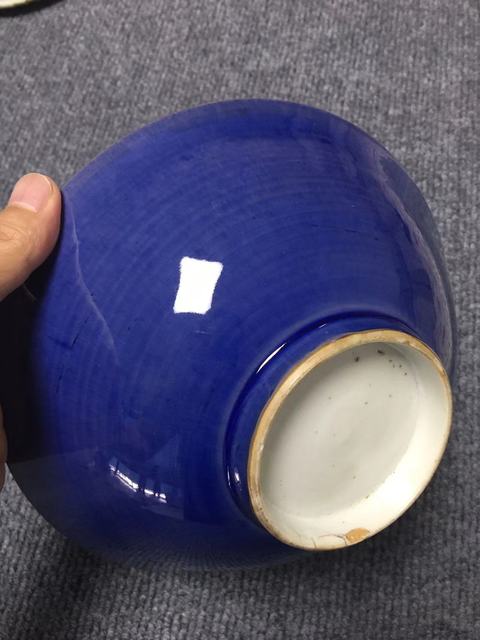 古玩陶瓷茄皮紫釉大碗真品鑒賞圖