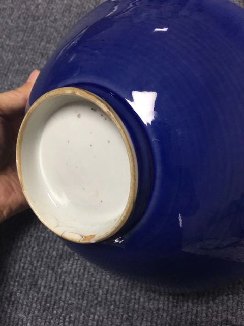 古玩陶瓷茄皮紫釉大碗真品鑒賞圖