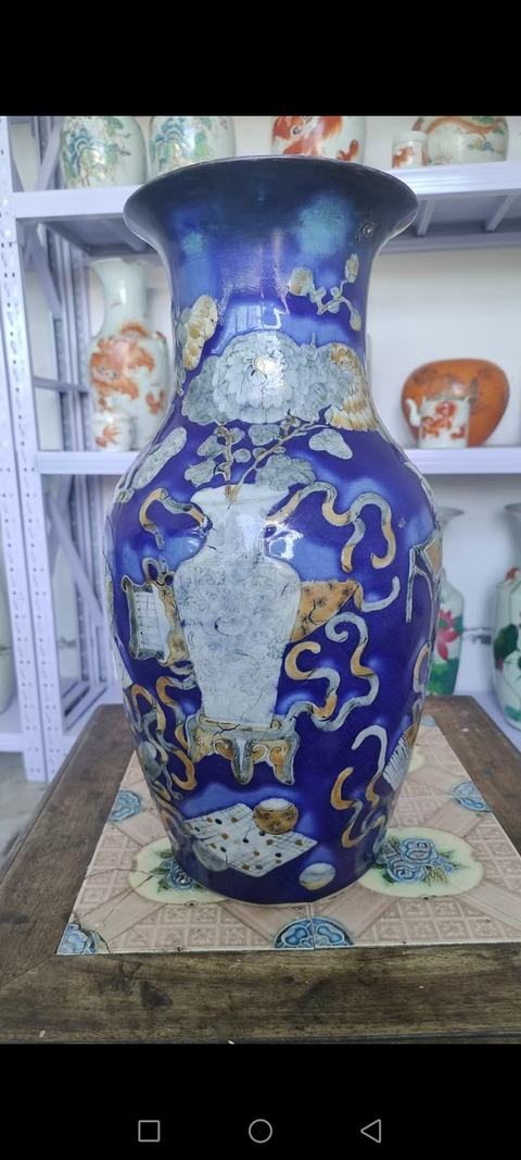 古玩陶瓷撇口瓶真品鑒賞圖