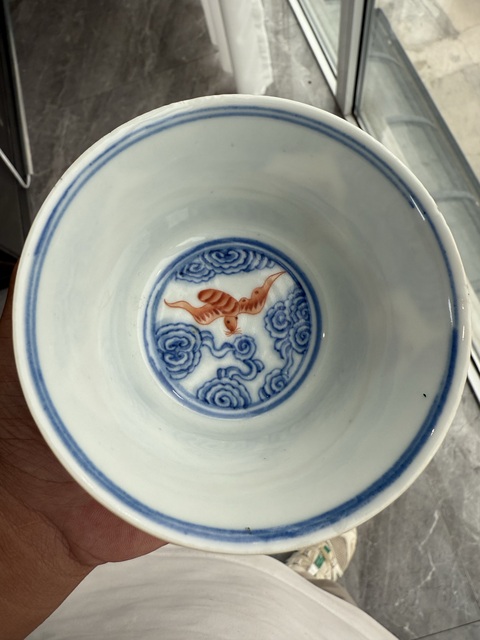 古玩陶瓷青花洪福齊天茶圓拍賣，當前價格3800元