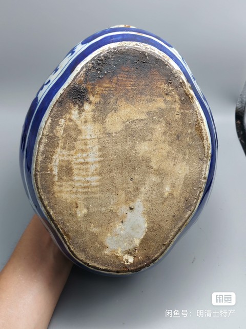 古玩陶瓷清中期青花虎子拍賣,當前價格500元