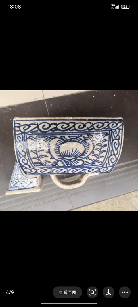 古玩陶瓷清中期青花淡描花卉紋虎子拍賣,當前價格500元