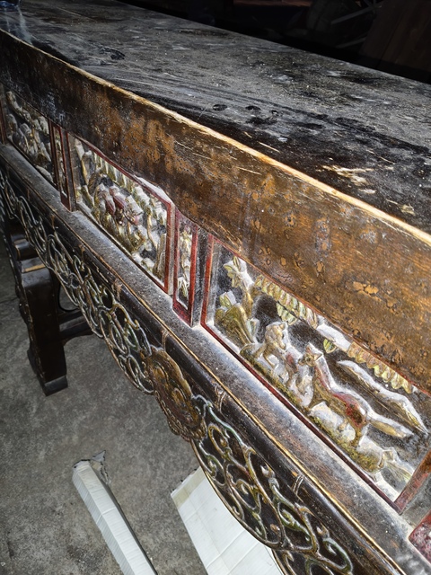 古玩雜項拱桌真品鑒賞圖