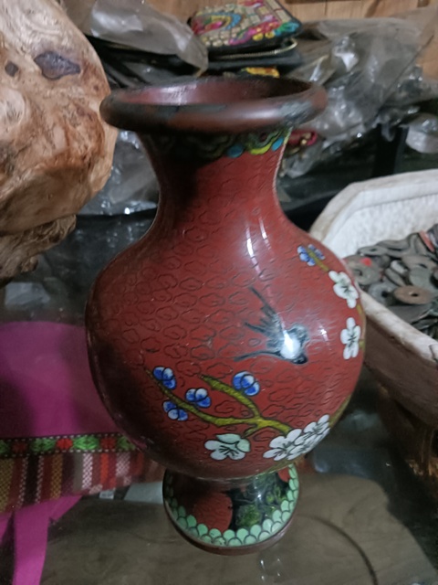 古玩銅器景泰藍(lán)瓶真品鑒賞圖