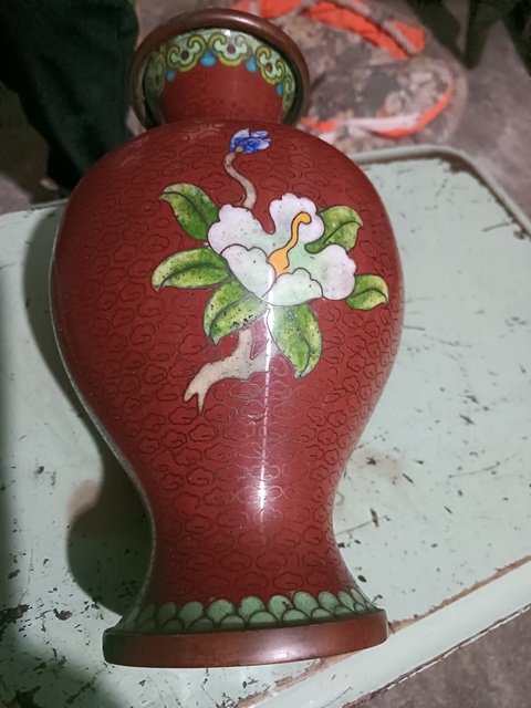 古玩銅器景泰藍(lán)瓶真品鑒賞圖
