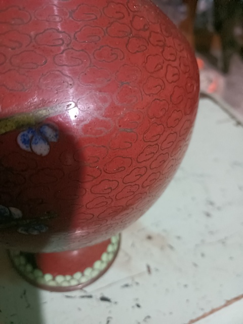 古玩銅器景泰藍(lán)瓶真品鑒賞圖