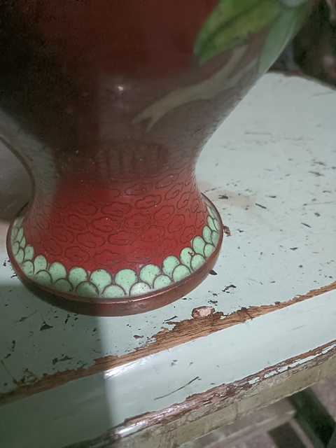 古玩銅器景泰藍(lán)瓶真品鑒賞圖