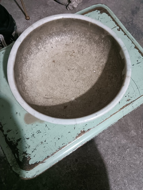 古玩陶瓷白釉研缽真品鑒賞圖