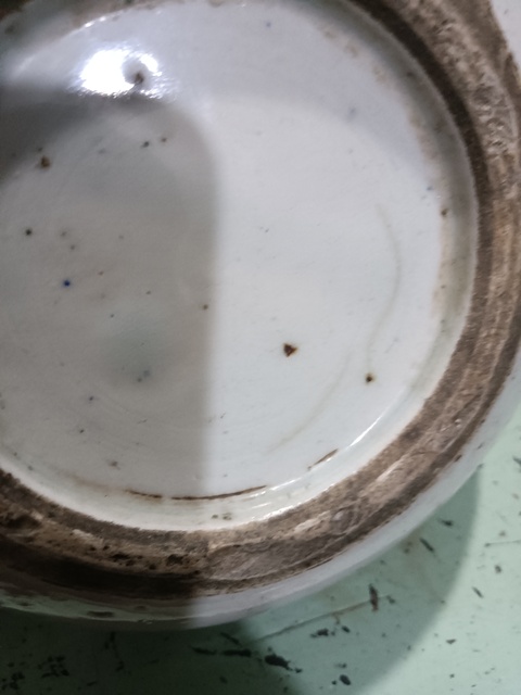 古玩陶瓷白釉研缽真品鑒賞圖