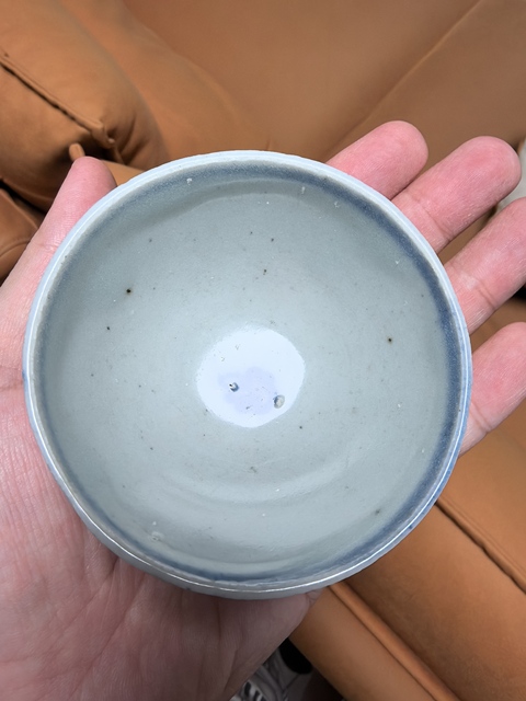 古玩陶瓷明中早青花纏枝花卉紋茶圓拍賣，當(dāng)前價(jià)格5980元