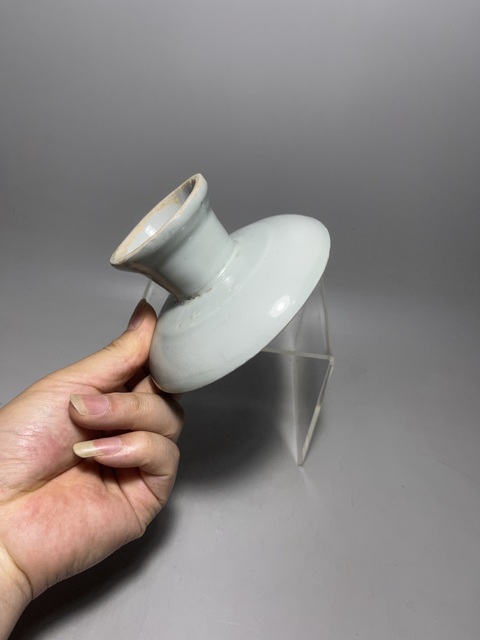 古玩陶瓷青花鐵銹花卉紋高足盤拍賣，當前價格400元