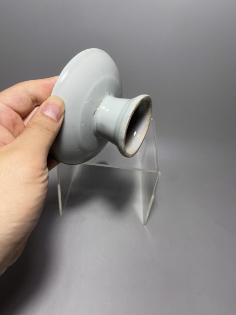 古玩陶瓷青花鐵銹花卉紋高足盤拍賣，當前價格400元