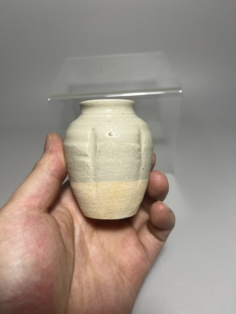 古玩陶瓷宋代青白釉瓜棱罐拍賣,當前價格260元