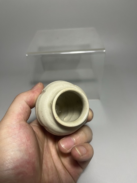古玩陶瓷宋代青白釉瓜棱罐拍賣,當前價格260元