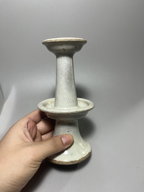 古玩陶瓷哥釉窯變燭臺(tái)拍賣,當(dāng)前價(jià)格500元