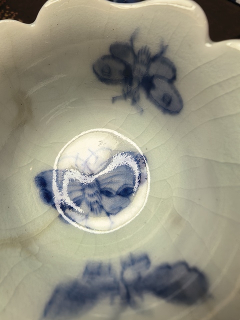 古玩陶瓷青花花形杯真品鑒賞圖