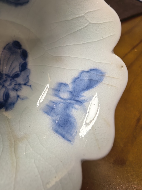 古玩陶瓷青花花形杯真品鑒賞圖