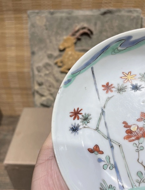 古玩陶瓷明晚期 青花人物紋盤真品鑒賞圖