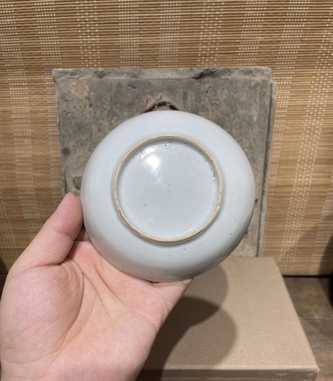 古玩陶瓷明晚期 青花人物紋盤真品鑒賞圖