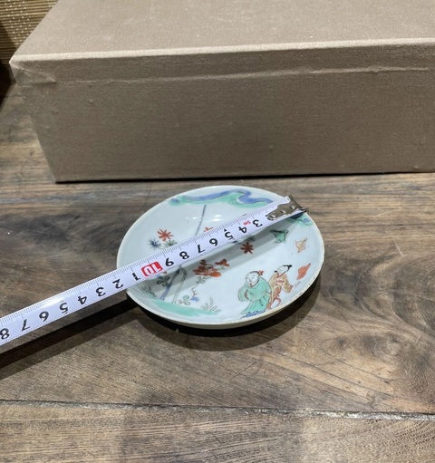 古玩陶瓷明晚期 青花人物紋盤真品鑒賞圖