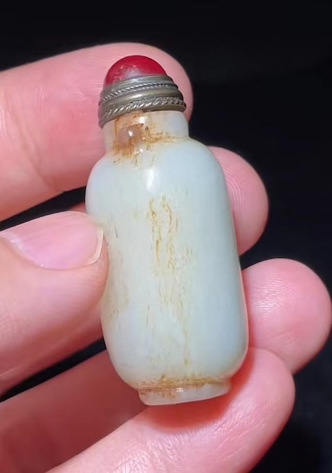 古玩玉器和田玉鼻煙壺真品鑒賞圖