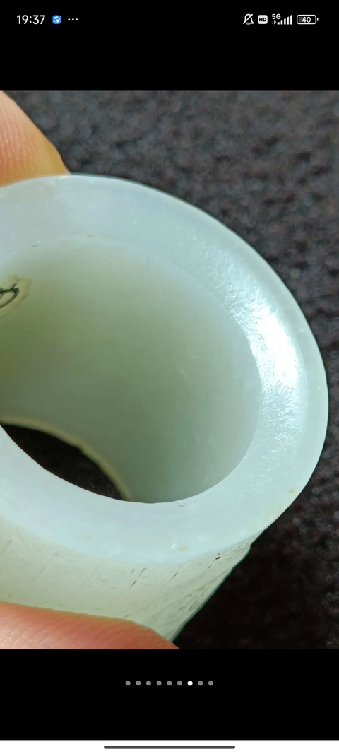 古玩玉器和田玉雕“扳指”真品鑒賞圖