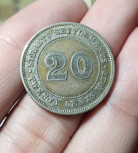 古玩錢幣海峽20分銀幣拍賣,當前價格80元