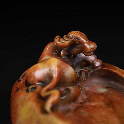 古玩玉器壽山石雕“筆洗”真品鑒賞圖
