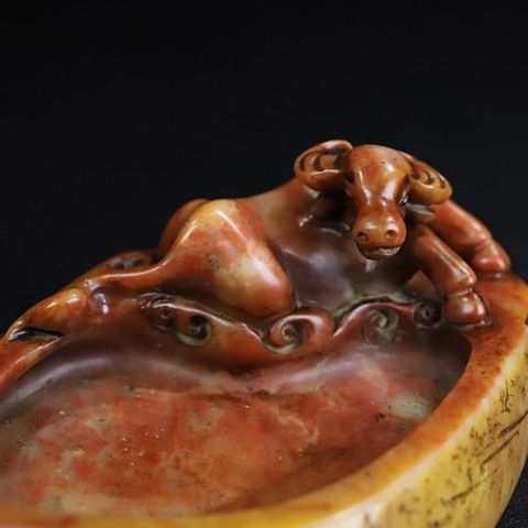 古玩玉器壽山石雕“筆洗”真品鑒賞圖