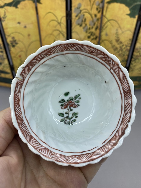 古玩陶瓷清康熙 五彩花卉紋花口杯拍賣,當前價格2277元