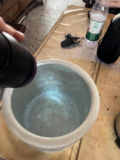 古玩陶瓷清中晚期青花龍紋香爐真品鑒賞圖