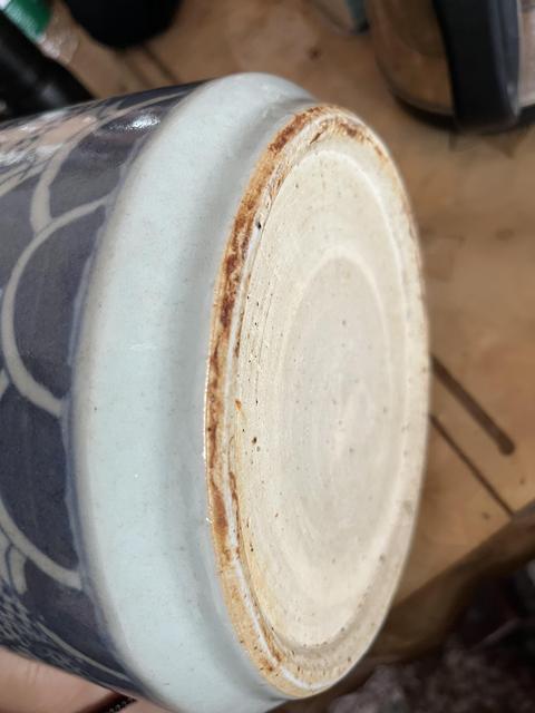 古玩陶瓷清中晚期青花龍紋香爐真品鑒賞圖