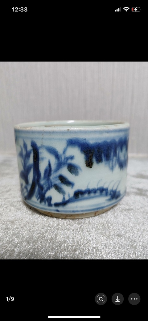 古玩陶瓷青花香爐真品鑒賞圖