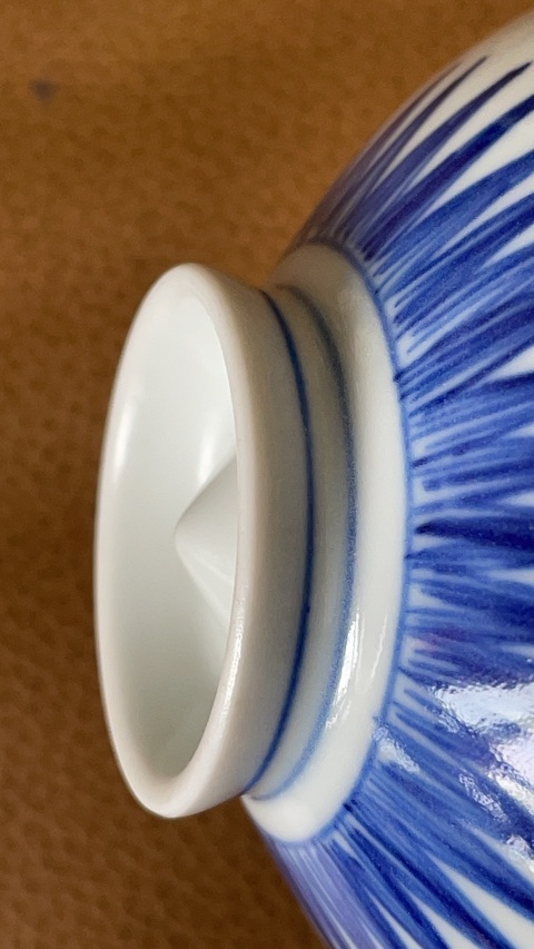 古玩陶瓷青花三多紋雞心碗真品鑒賞圖