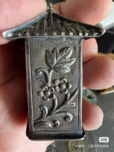 古玩雜項銀佛龕真品鑒賞圖