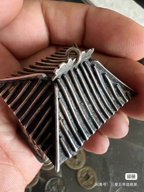 古玩雜項銀佛龕真品鑒賞圖